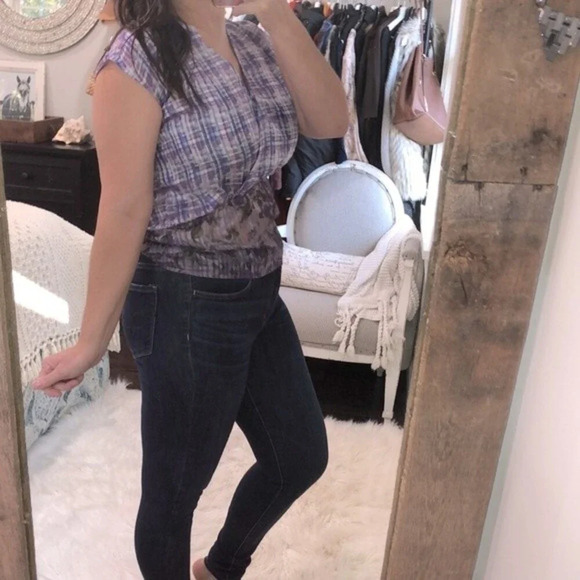 Cabi small purple floral top; new with tags - Picture 3 of 5